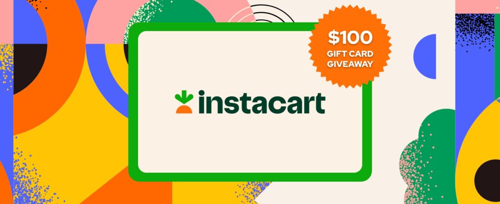Recipe Cloud $100 Instacart Gift Card Giveaway Recipe Cloud $100 Instacart Gift Card Giveaway