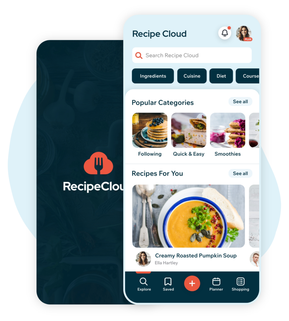 Recipe Cloud iOS App 4.0 iPhone Mock-up