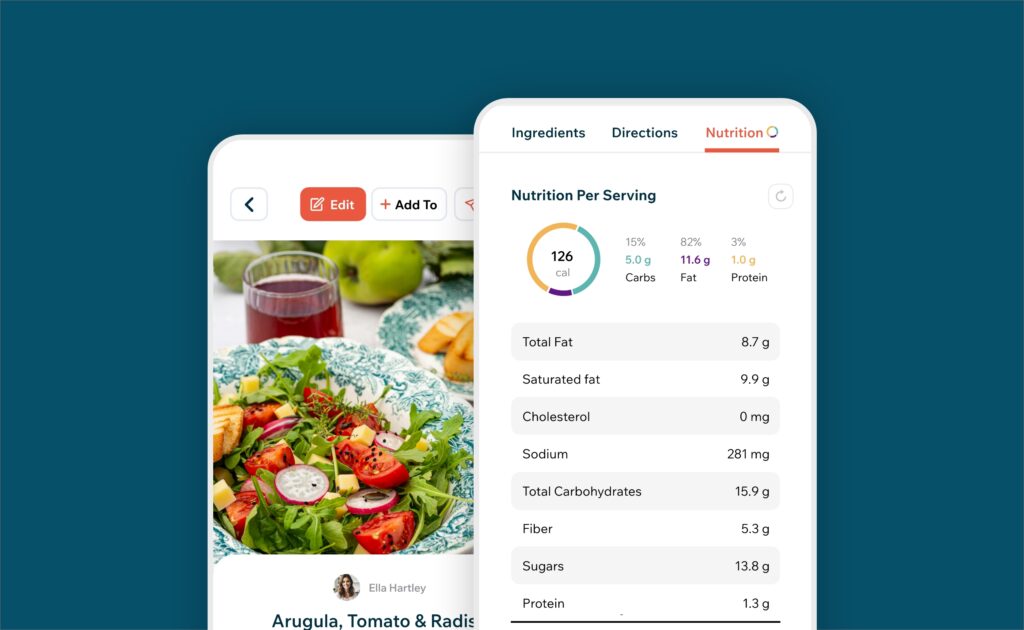 Recipe Nutrition Calculator iOS App
